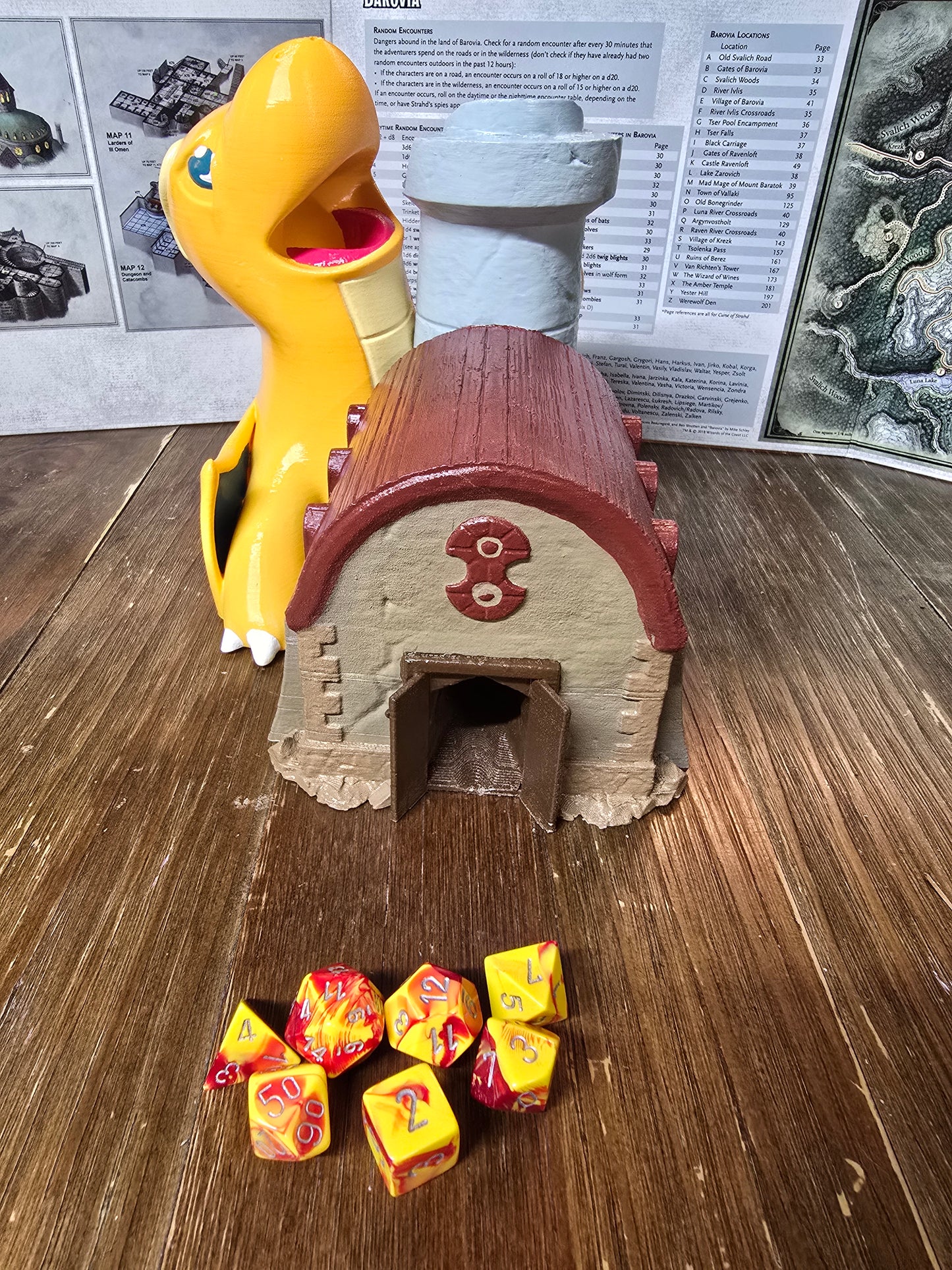 Pokemon Dragonite Dice Tower Table Top Gaming