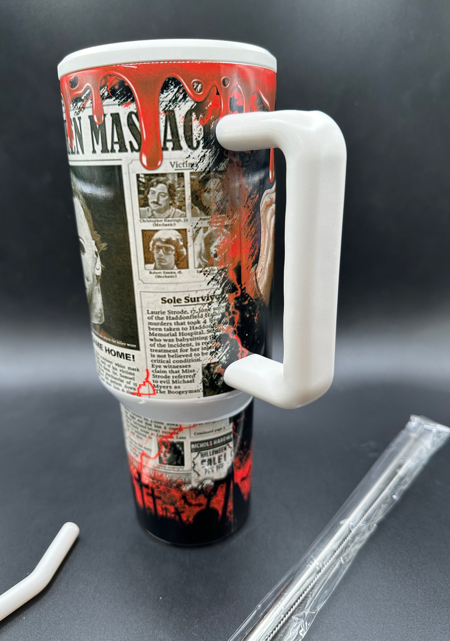 40 oz Michael Horror sublimated tumbler