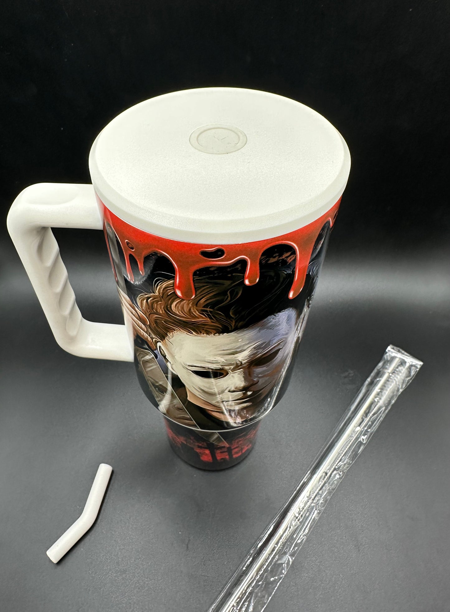 40 oz Michael Horror sublimated tumbler